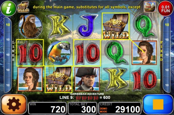 A four of a kind triggers a 600 credit line pay - Casino Codes