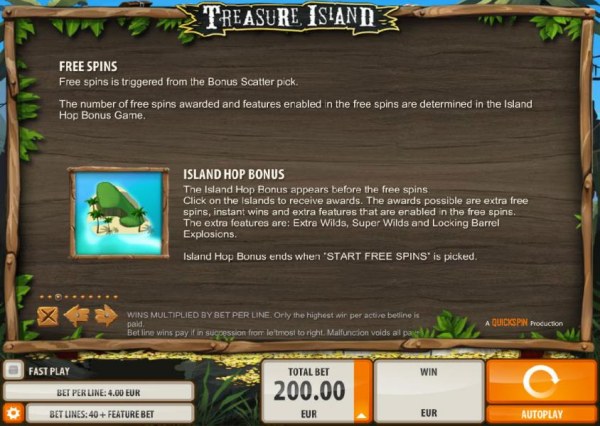 Free spins and Island Hop Bonus Feature how to play and rules - Casino Codes