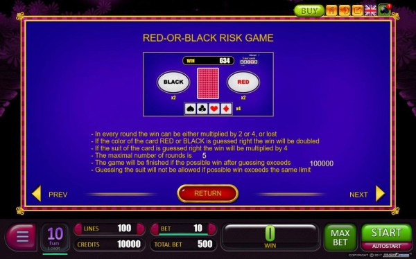 Casino Codes - Red-Or-Black Risk Game Rules