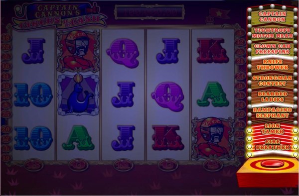 Captain Cannon's Circus of Cash by Casino Codes