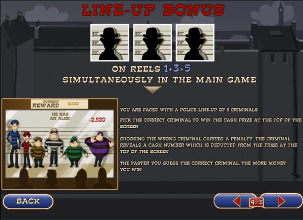 line-up bonus on reels1+3+5 simultaneously in the main game by Casino Codes