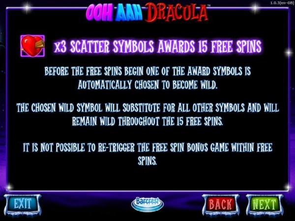Casino Codes - Three scatter symbols awards 15 free spins