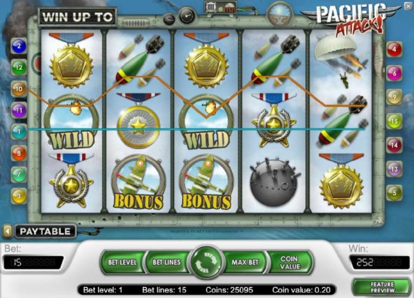 252 coin  big win jckpot triggered by multiple winning paylines by Casino Codes