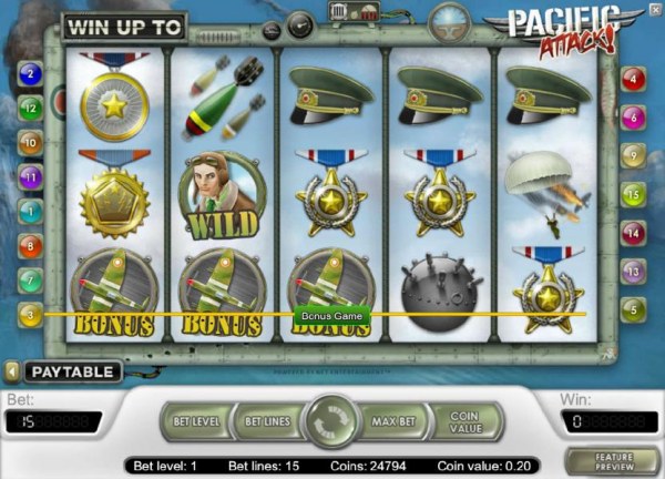 Casino Codes image of Pacific Attack