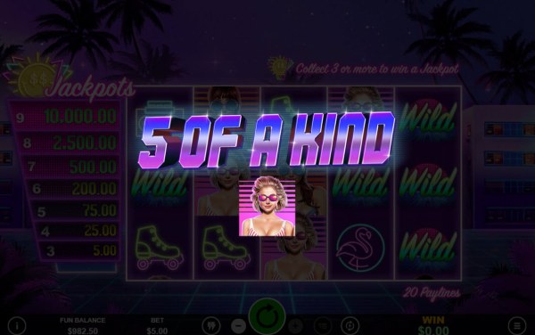Casino Codes - A five of a kind win