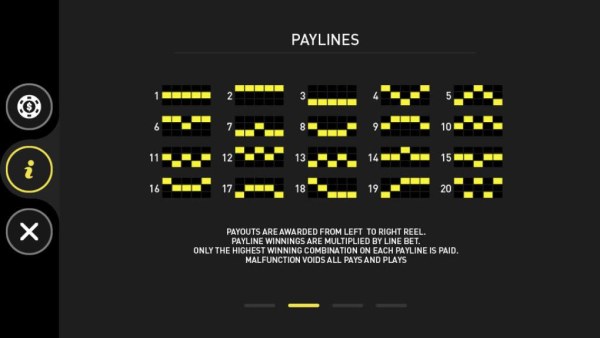 Casino Codes - Paylines 1-20