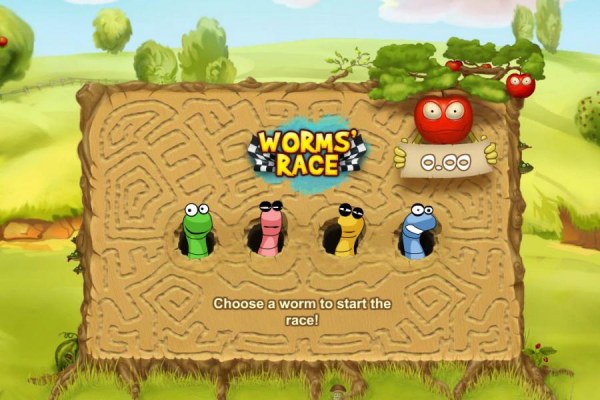 Casino Codes - choose a worm to start the race