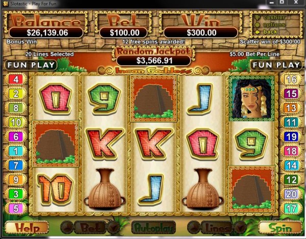 Casino Codes image of Incan Goddess