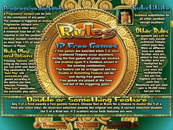 Free Games, Wild, Progressive Jackpot and General Game Rules. - Casino Codes