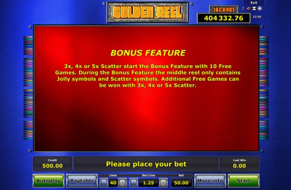 Casino Codes - Bonus Feature Rules