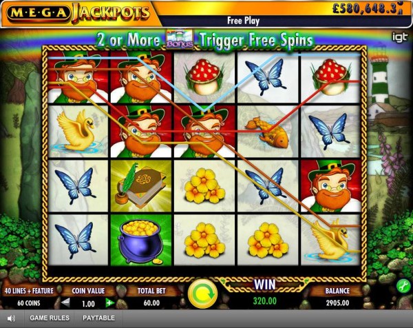 Casino Codes - Multiple winning paylines triggers a 320.00 big win!
