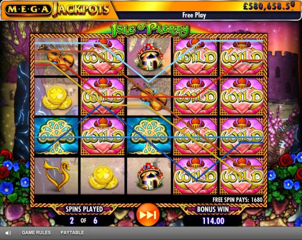 Casino Codes - A 1680 coin jackpot triggered by multiple winning paylines during the Free Spins Feature.