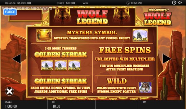 Wolf Legend Megaways screenshot