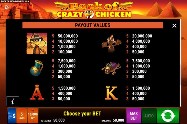 Casino Codes image of Book of Crazy Chicken