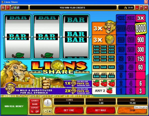 Casino Codes image of Lions Share