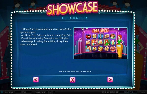 Casino Codes - Free Spins Rules - 15 free spins are awarded when 3 or more scatter symbols appear.