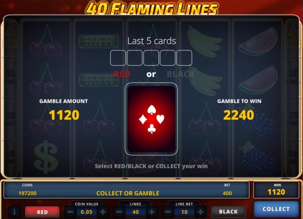 Casino Codes image of 40 Flaming Lines