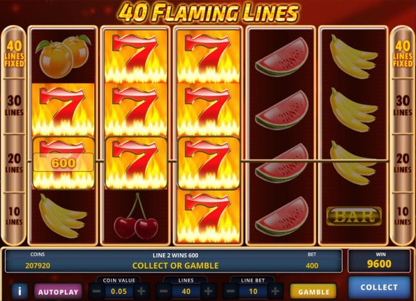 40 Flaming Lines screenshot