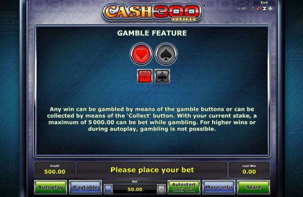 Gamble Feature Rules - Casino Codes