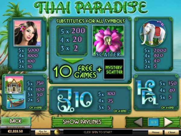 Casino Codes image of Thai Paradise