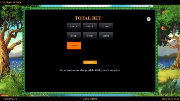 Casino Codes - Total Bet Options