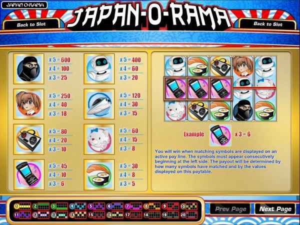 Casino Codes image of Japan-O-Rama