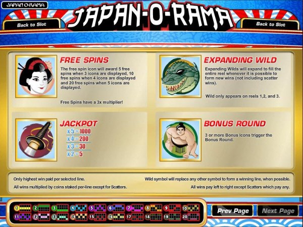 Japan-O-Rama by Casino Codes