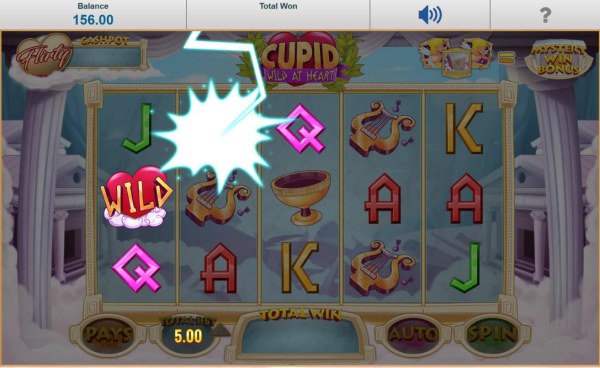 The Love Struck Winspin bonus triggers lightning to randomly strike game symbols, changing them into wilds. by Casino Codes
