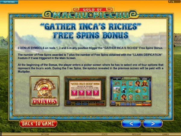 Casino Codes image of Gold Of Machu Picchu