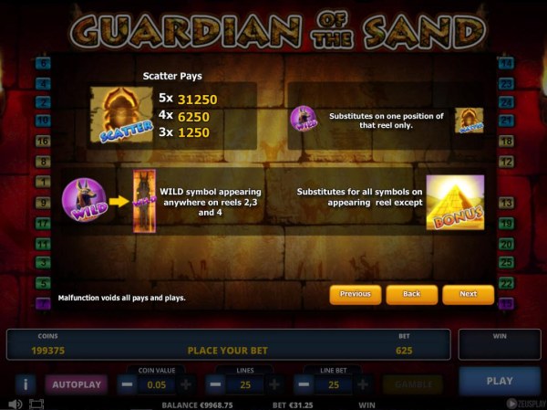 Casino Codes image of Guardian of the Sand
