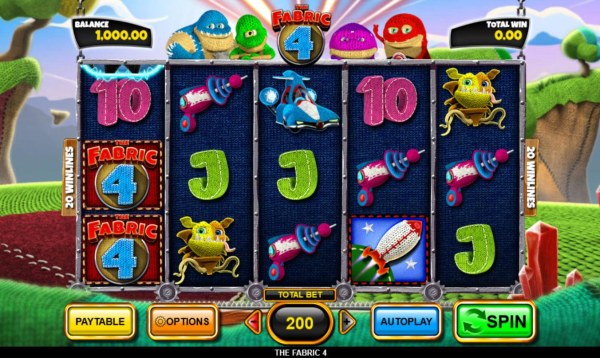 Casino Codes - Main game board featuring five reels and 20 paylines with a $250,000 max payout.