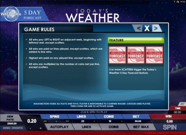 Casino Codes - bonus feature rules