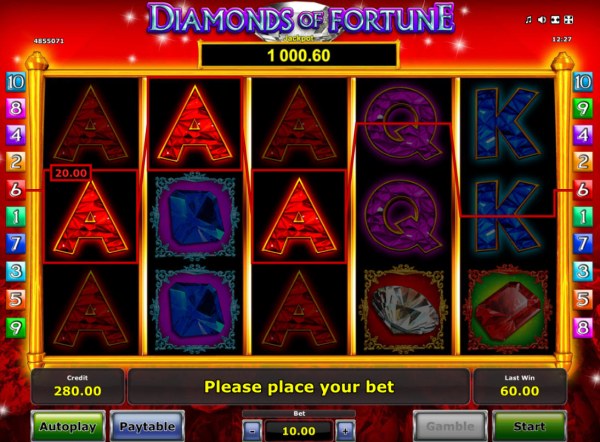 Diamonds of Fortune by Casino Codes