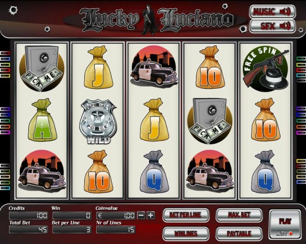 Casino Codes - Main game board featuring five reels and 15 paylines with a $7,500 max payout.