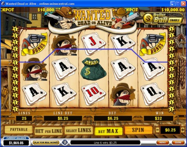 Casino Codes image of Wanted Dead or Alive