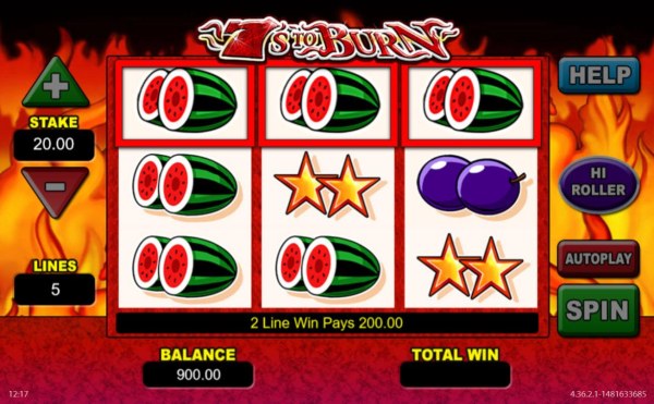 Casino Codes - A three of a kind triggers a 200,00 payout during a series of Hi Roller games