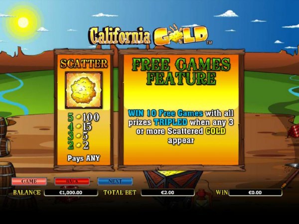 scatter paytable and free games feature rules - Casino Codes