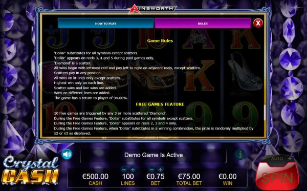Casino Codes image of Crystal Cash