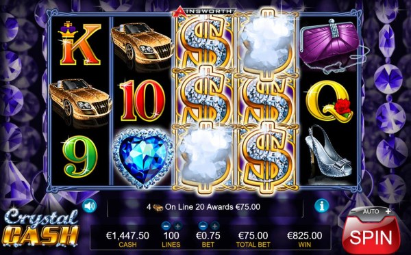 Casino Codes - Player spins their way to an 825.00 jackpot with stacked wilds.