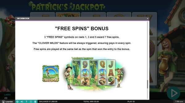 Casino Codes image of Patrick's Jackpot