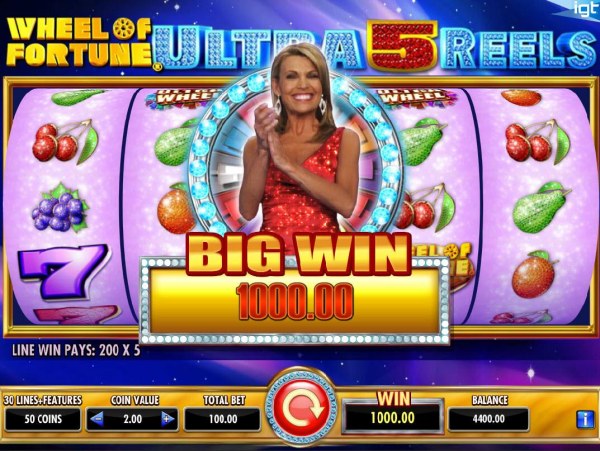 A 1000.00 big win paid out. by Casino Codes