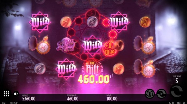 A 460.00 big win triggered during the free spins feature. by Casino Codes