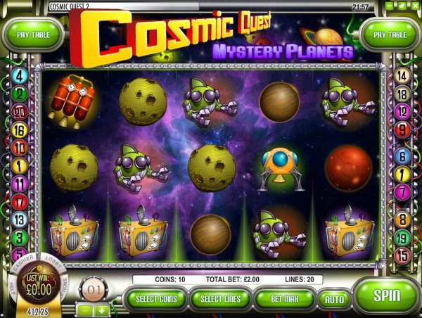 Casino Codes image of Cosmic Quest Mystery Planets