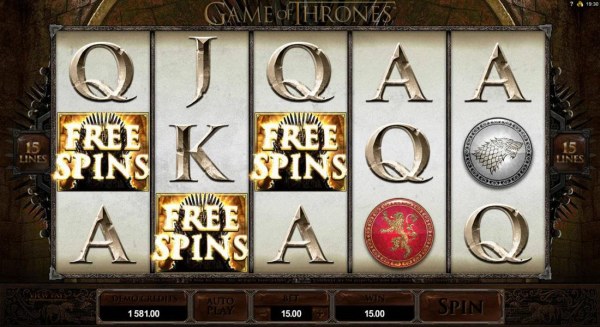 Casino Codes image of Game of Thrones - 15 Lines