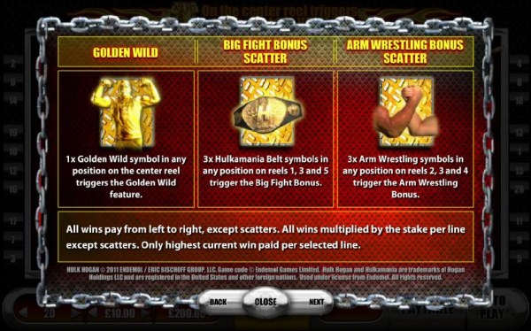 golen wild, big fight bonus scatter and arm wrestling bonus scatter rules by Casino Codes