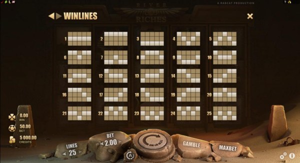 Payline Diagrams 1-25 - Casino Codes