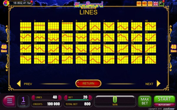 Paylines 1-40 by Casino Codes