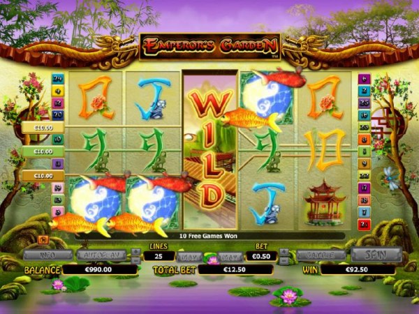 free games feature triggered by three koi fish icons by Casino Codes