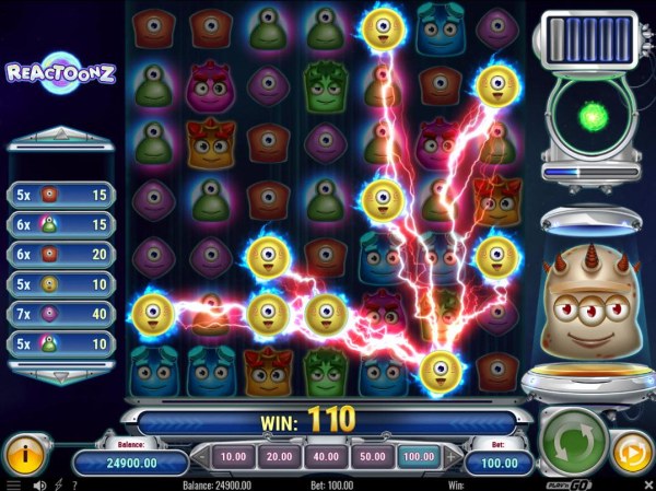 Casino Codes image of Reactoonz