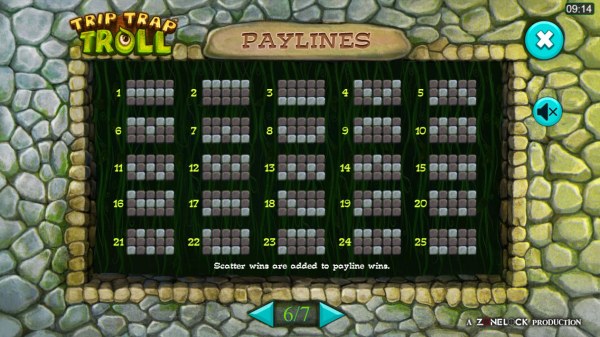 Casino Codes - Paylines 1-25